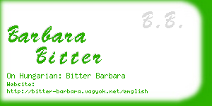 barbara bitter business card